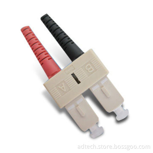 3.0mm Beige SC Fiber-optic Connectors with Multimode, Suitable for Telecommunication Networks